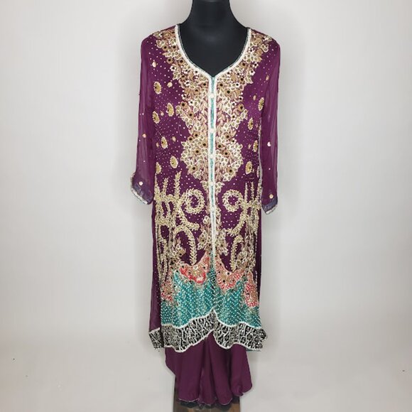 DESI SUIT Large  - DRESS - Pakistani Suit - Worn once - Picture 1 of 11